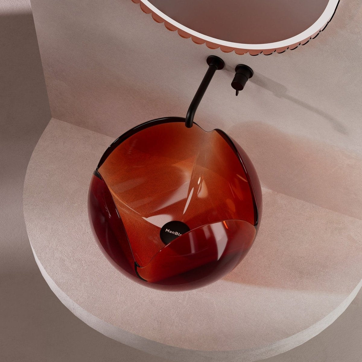 premium transparent countertop sink FLOWER Series
