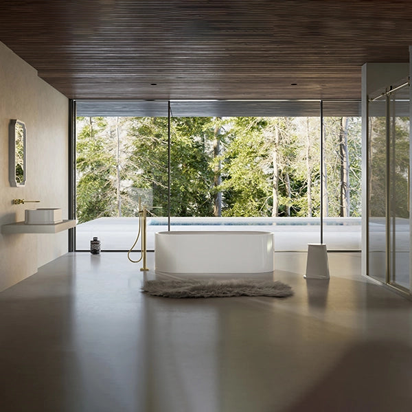 modern solid surface bathtub luxury soaking tub