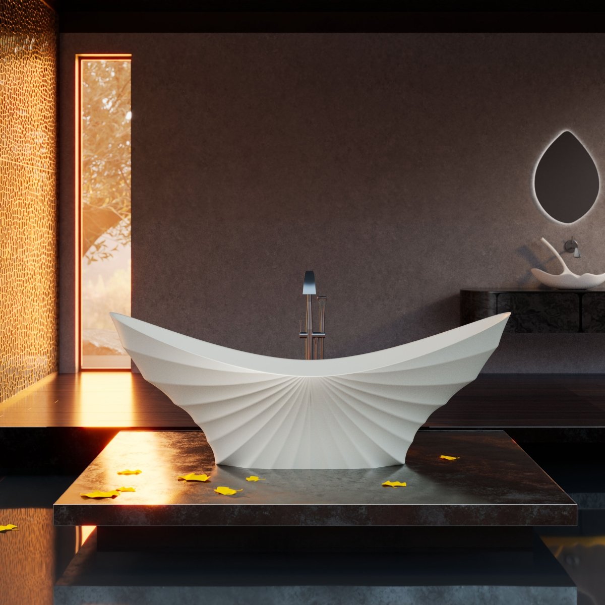 GINKNOVA Series freestanding bathtub with refined modern form