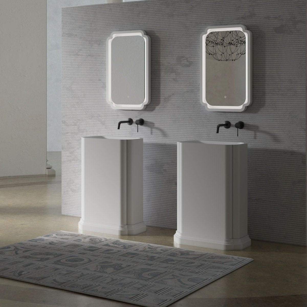 CHLOÉ Series pedestal sink with refined modern style