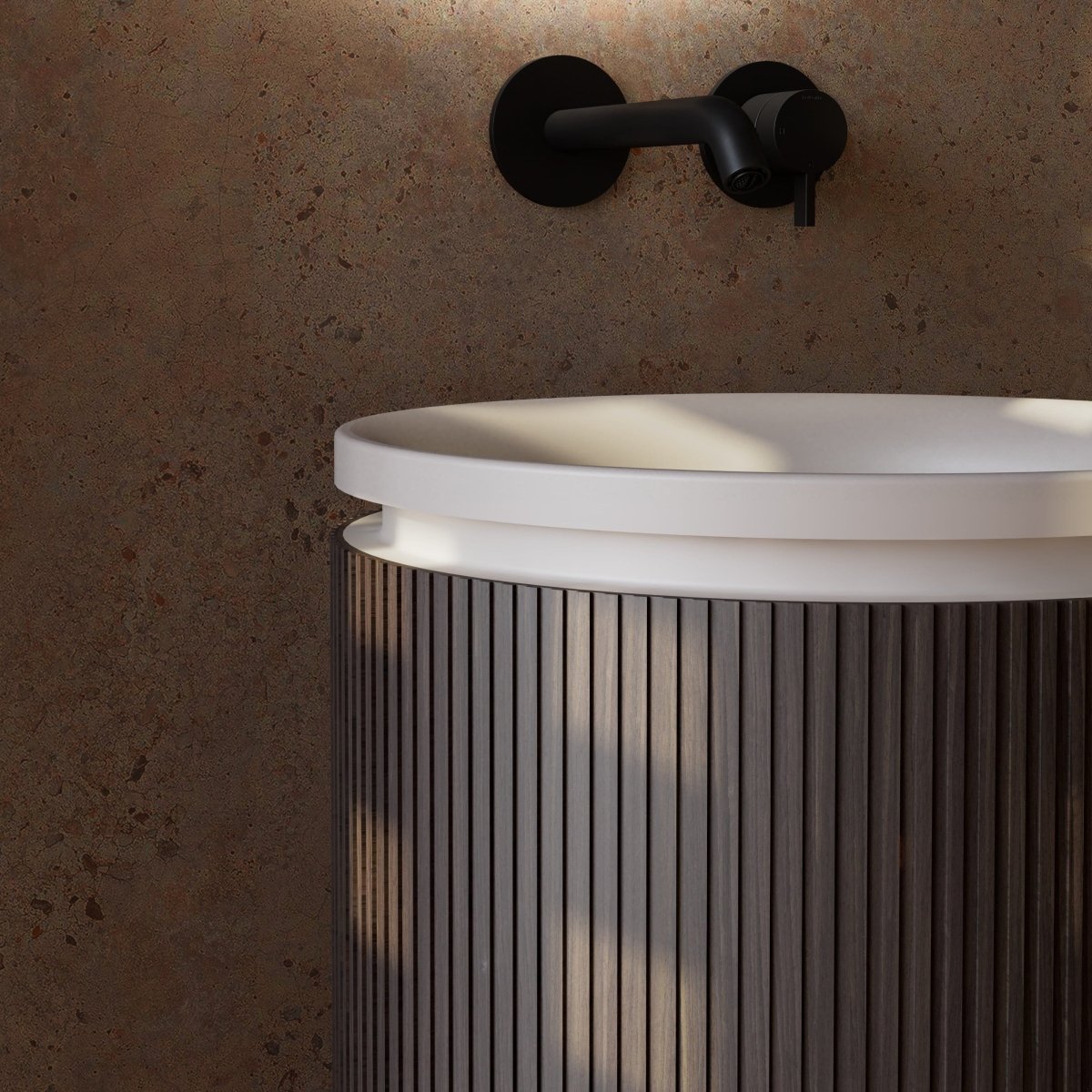 FOREST Series pedestal sink with sculptural simple structure