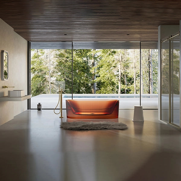 premium transparent resin freestanding bathtub luxury bath tub