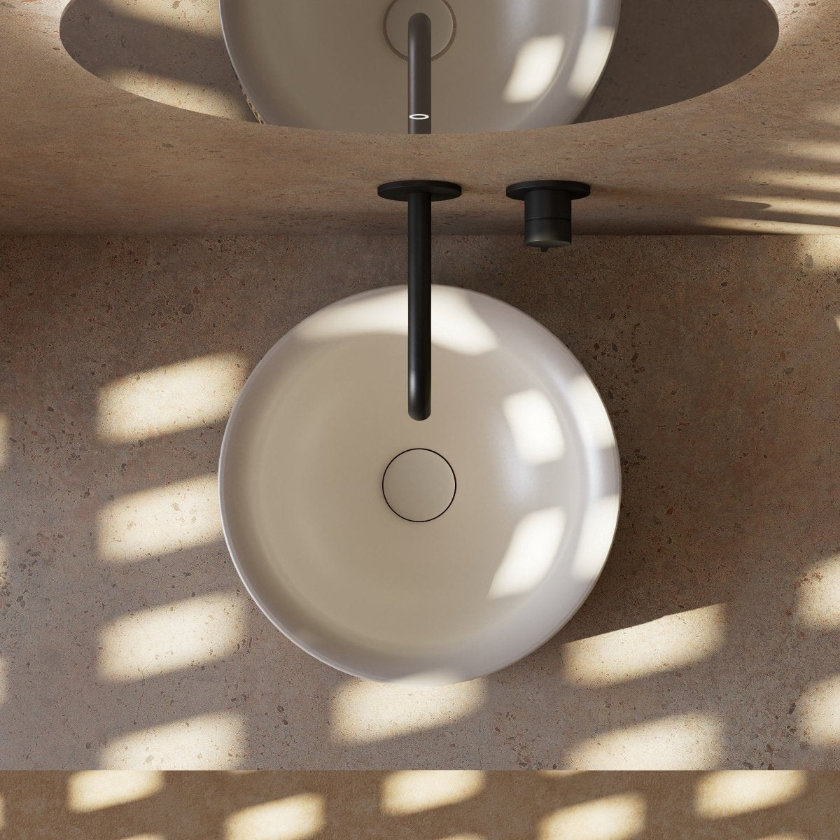 FOREST Series vessel sink with refined sculptural texture