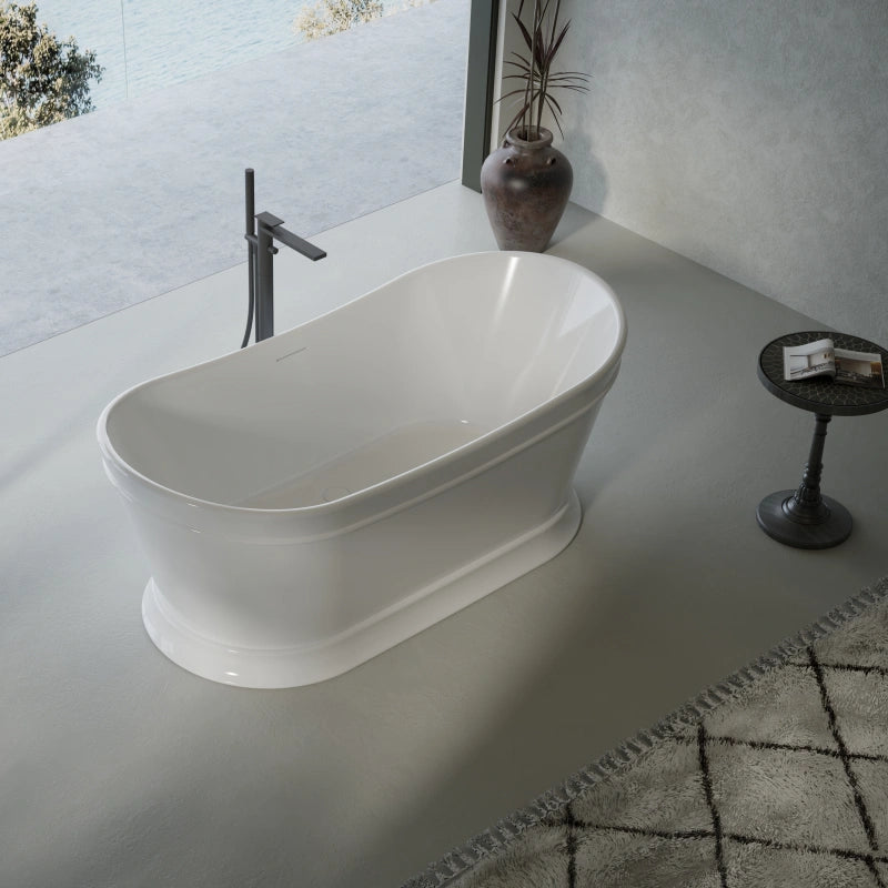 Luxury double ended acrylic freestanding soaking bathtub