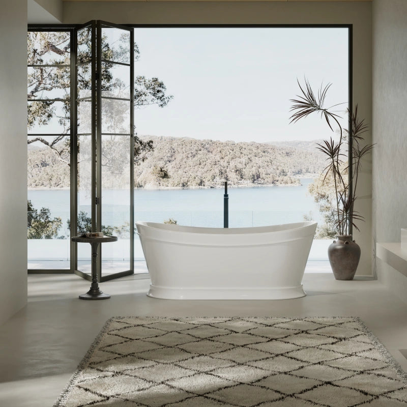 MonBlari double slipper acrylic soaking tub for modern bathroom