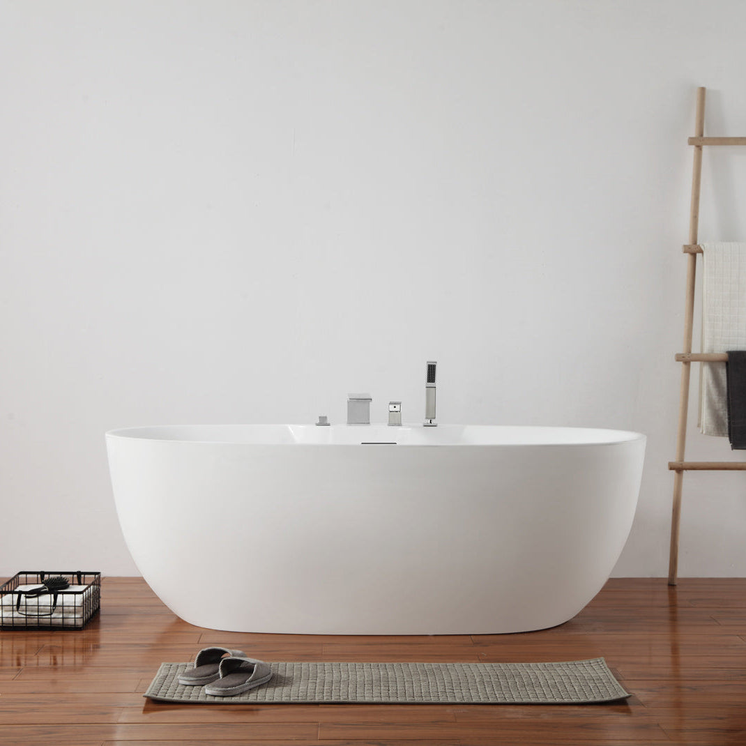 MonBlari Acrylic Freestanding Bathtub TW-6680-GW-FrontView