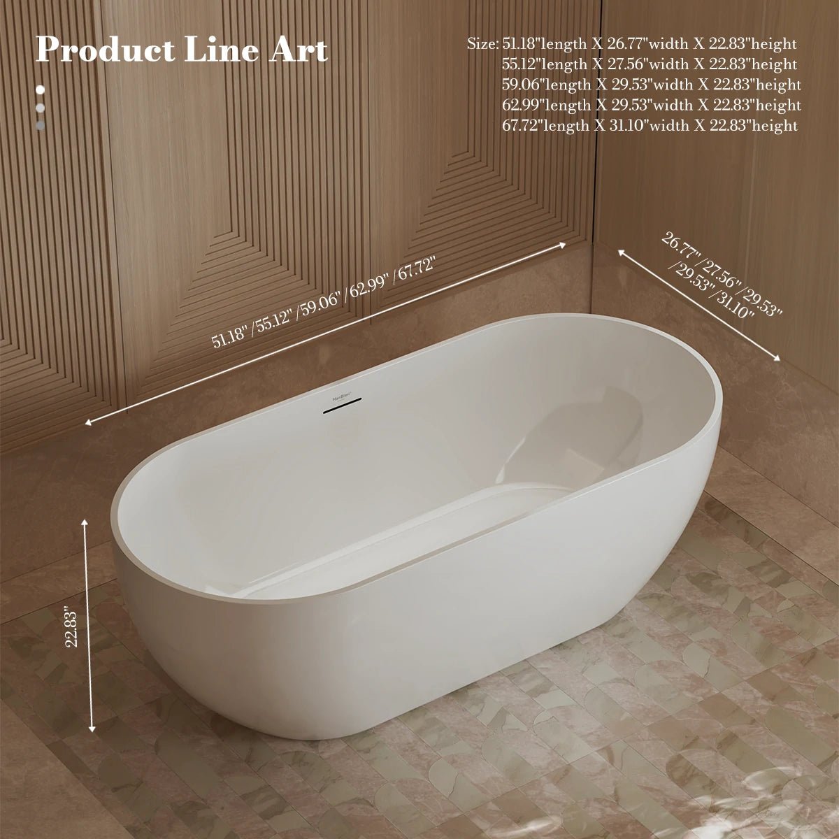 acrylic freestanding bathtub for comfortable bathing experience