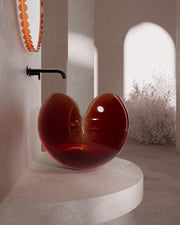 FLOWER Series transparent countertop bathroom sink