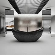 luxury carbon fiber fluted bathtub freestanding bath