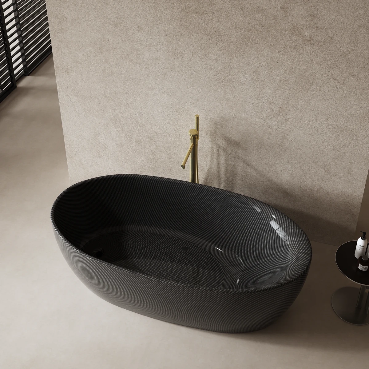 luxury carbon fiber soaking bathtub modern bath