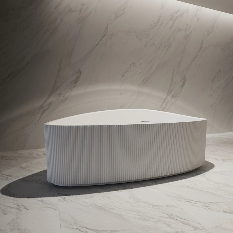 MonBlari geometric acrylic soaking bathtub for modern luxury bathroom