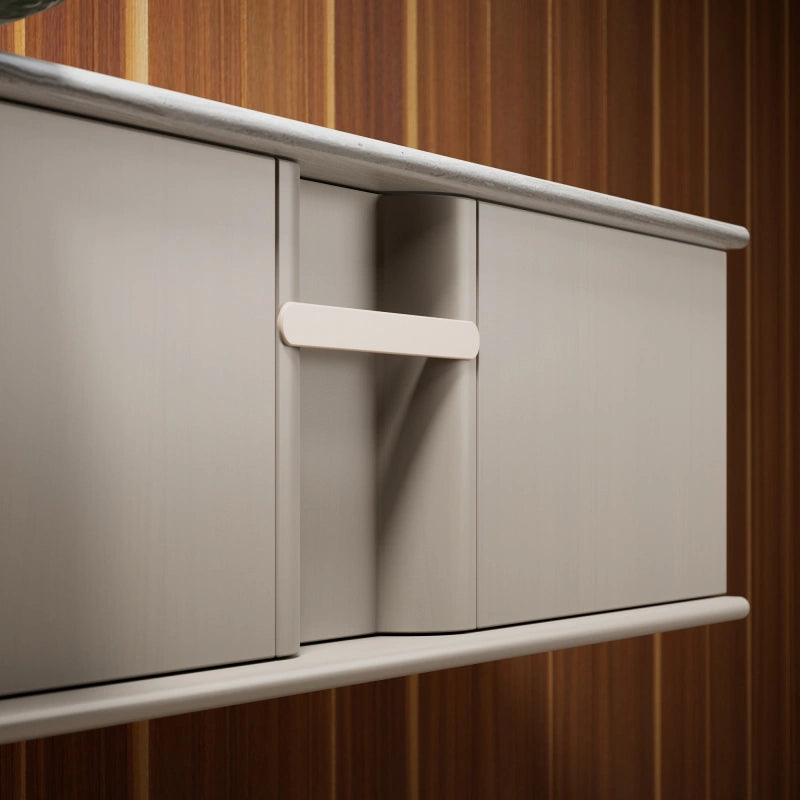 MonBlari green marble single sink vanity cabinet for modern bathroom