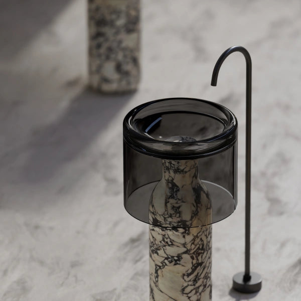 BvIgari Purple contemporary pedestal sink for modern bathroom