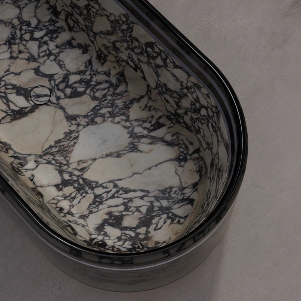 BvIgari Purple luxury marble soaking tub for contemporary bathroom