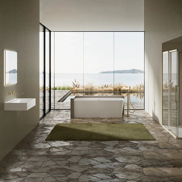 modern acrylic left wall bathtub soaking tub