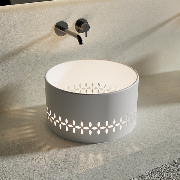 MonBlari LINGLONG Series solid surface bathroom vessel sink