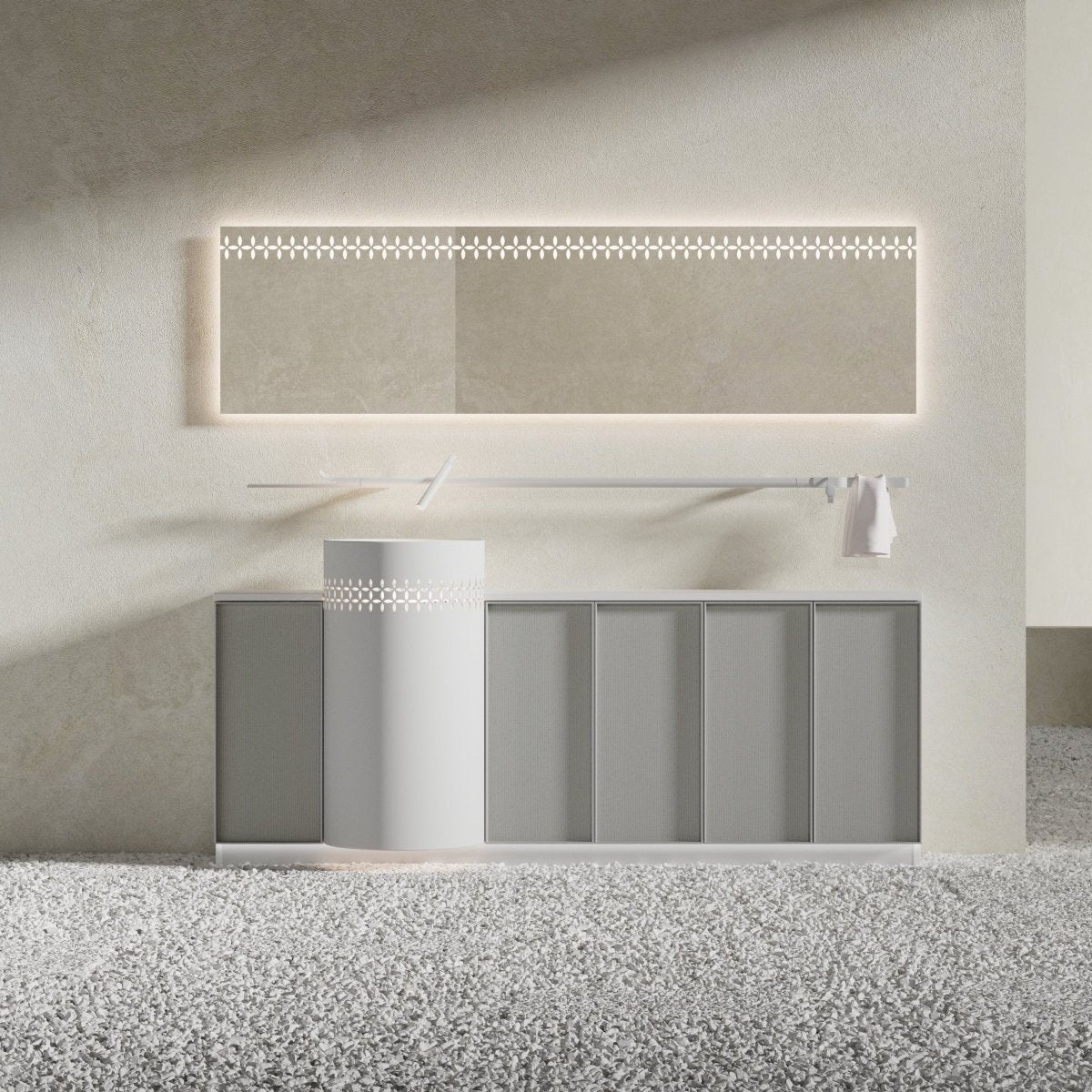 Linglong Series bathroom cabinet set with clean modern design