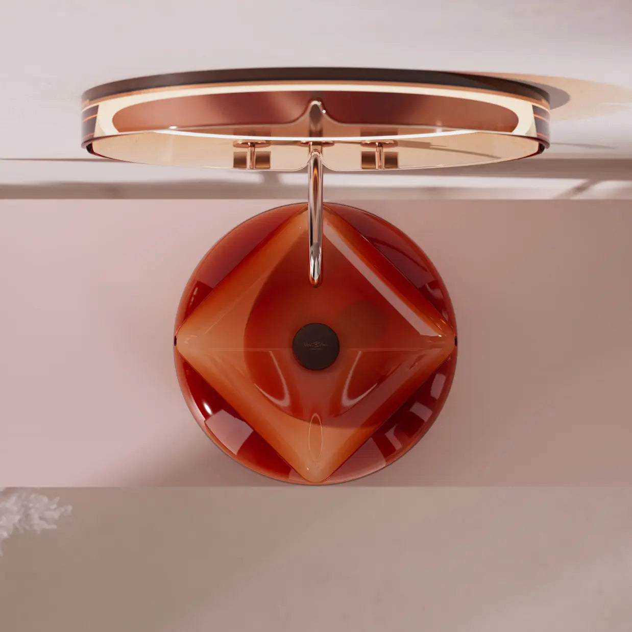 Modern double bathroom vanity with two countertop vessel sinks