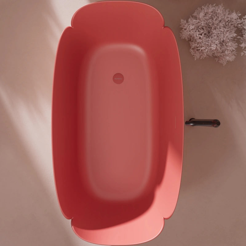 Luxury Flower Series freestanding solid surface bath for modern bathroom