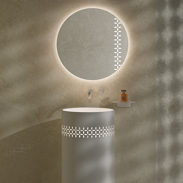 Luxury freestanding pedestal sink for modern bathroom interior
