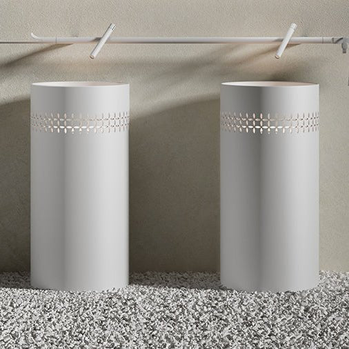 Linglong Series pedestal sink with clean modern silhouette