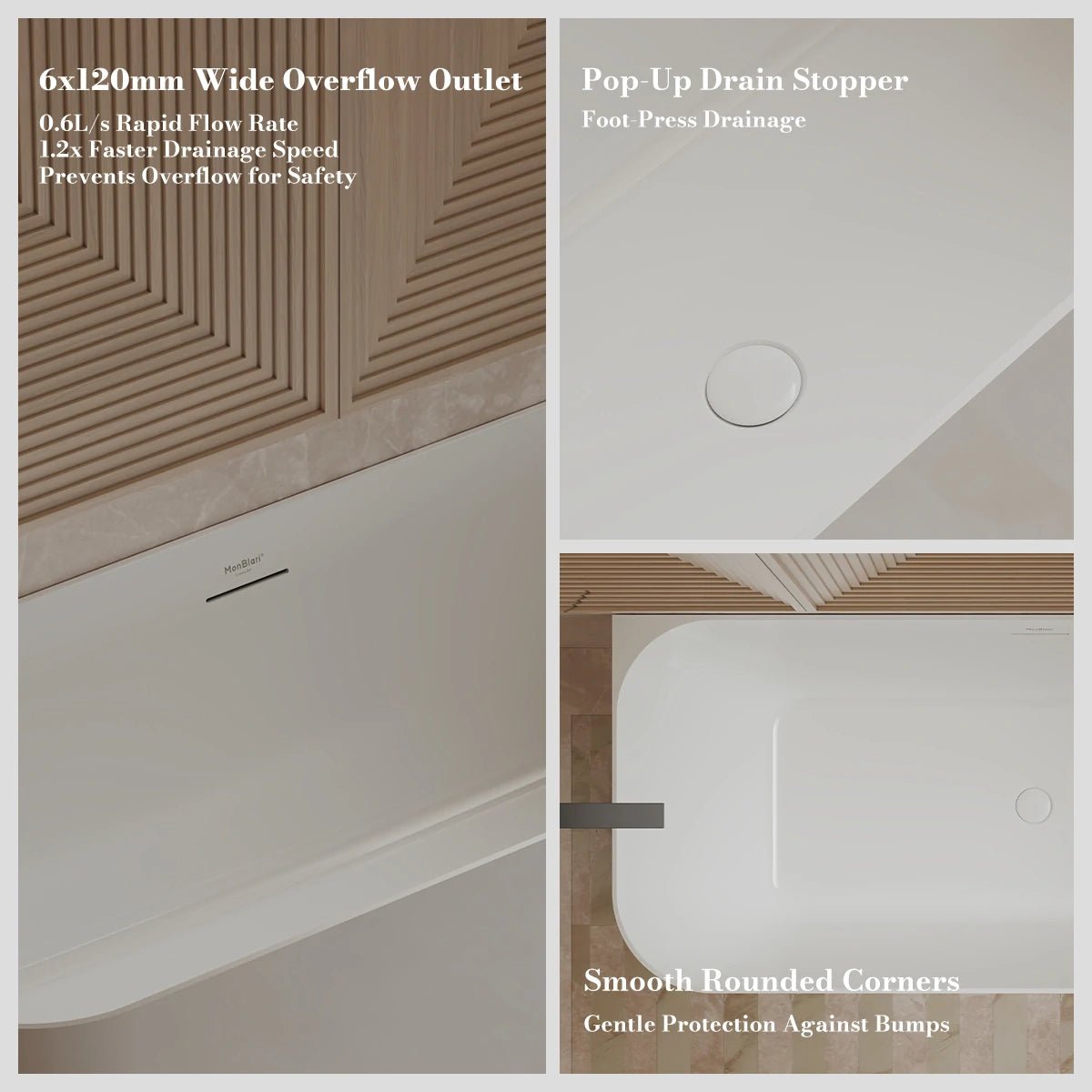 premium acrylic bath tub rectangular soaking bathtub