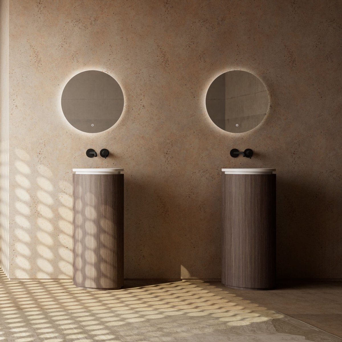 FOREST Series round pedestal sink with clean modern design