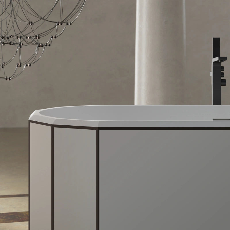 BERYL Series bathtub with black rim for comfortable soaking