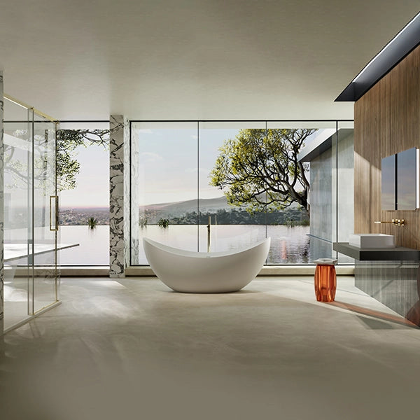 modern solid surface freestanding bathtub soaking tub