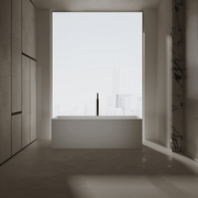 NORMA Series solid surface freestanding bathtub for modern bathrooms