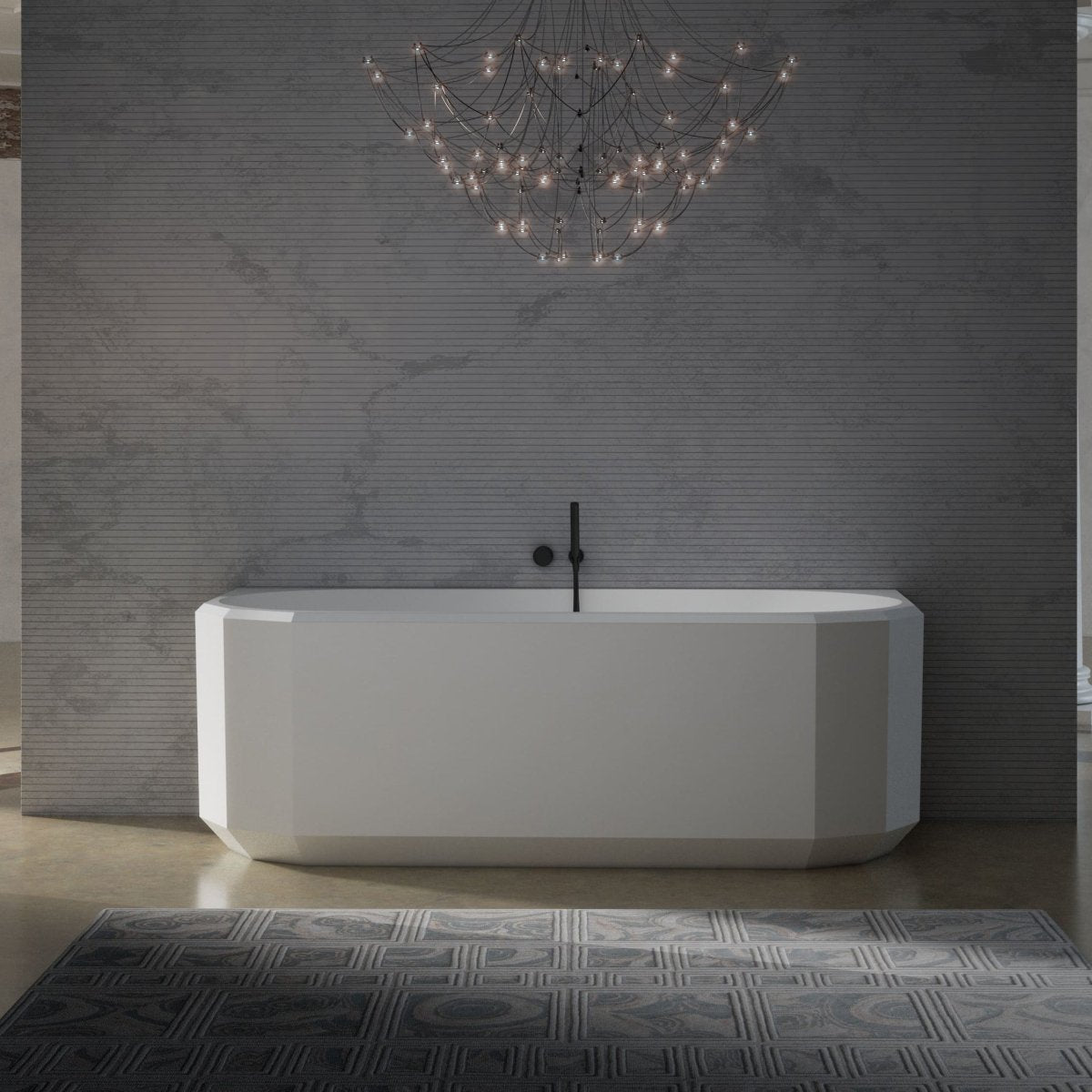BERYL Series wall-mounted bathtub for modern bathrooms