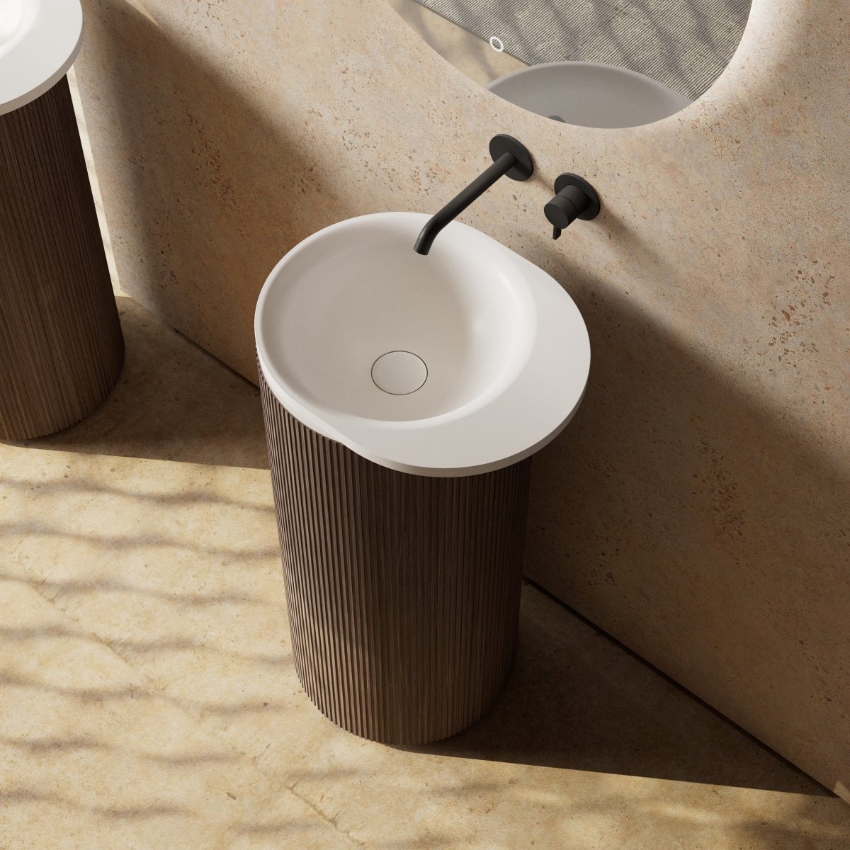 FOREST Series pedestal sink designed for modern bathrooms