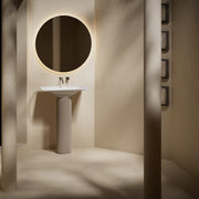 MonBlari Fall In Series natural marble bathroom pedestal sink