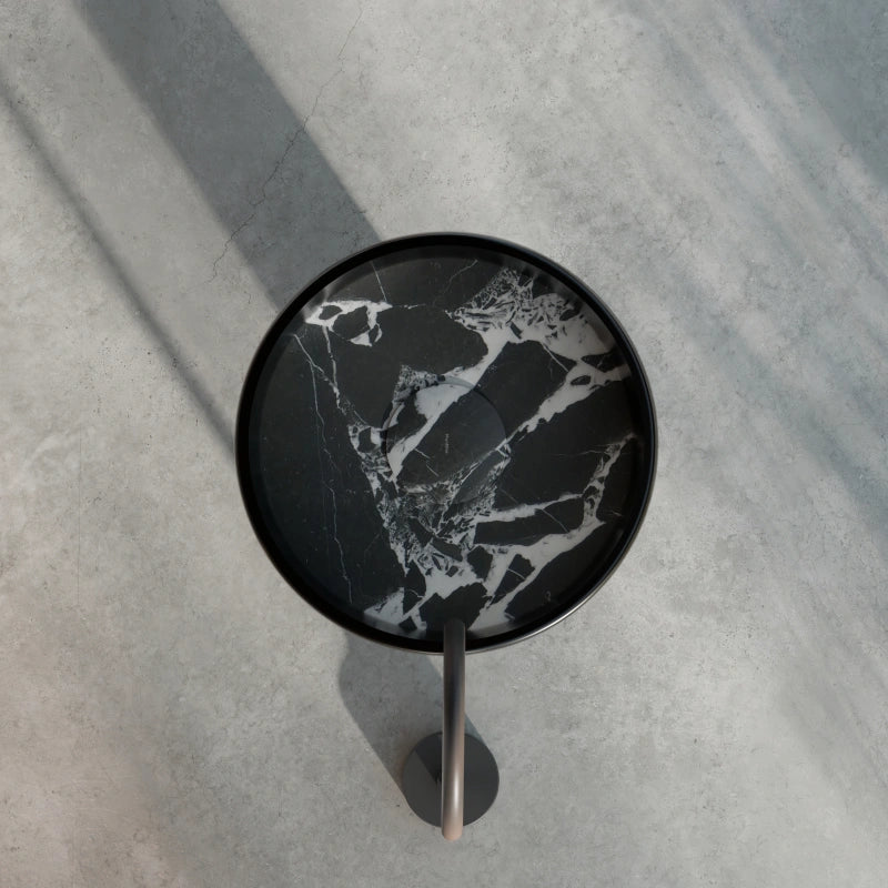 MonBlari luxury black marble bathroom sink with clear acrylic