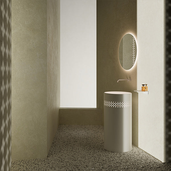 Modern LINGLONG Series freestanding pedestal bathroom sink
