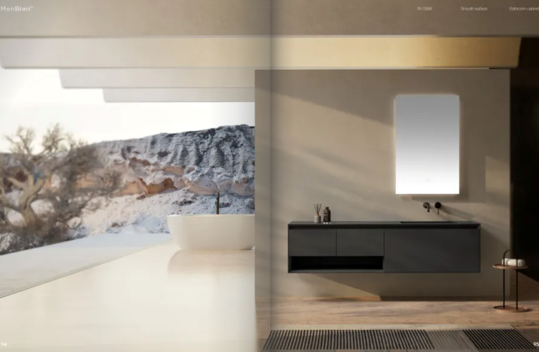 modern wall mounted bathroom vanity sink wash basin