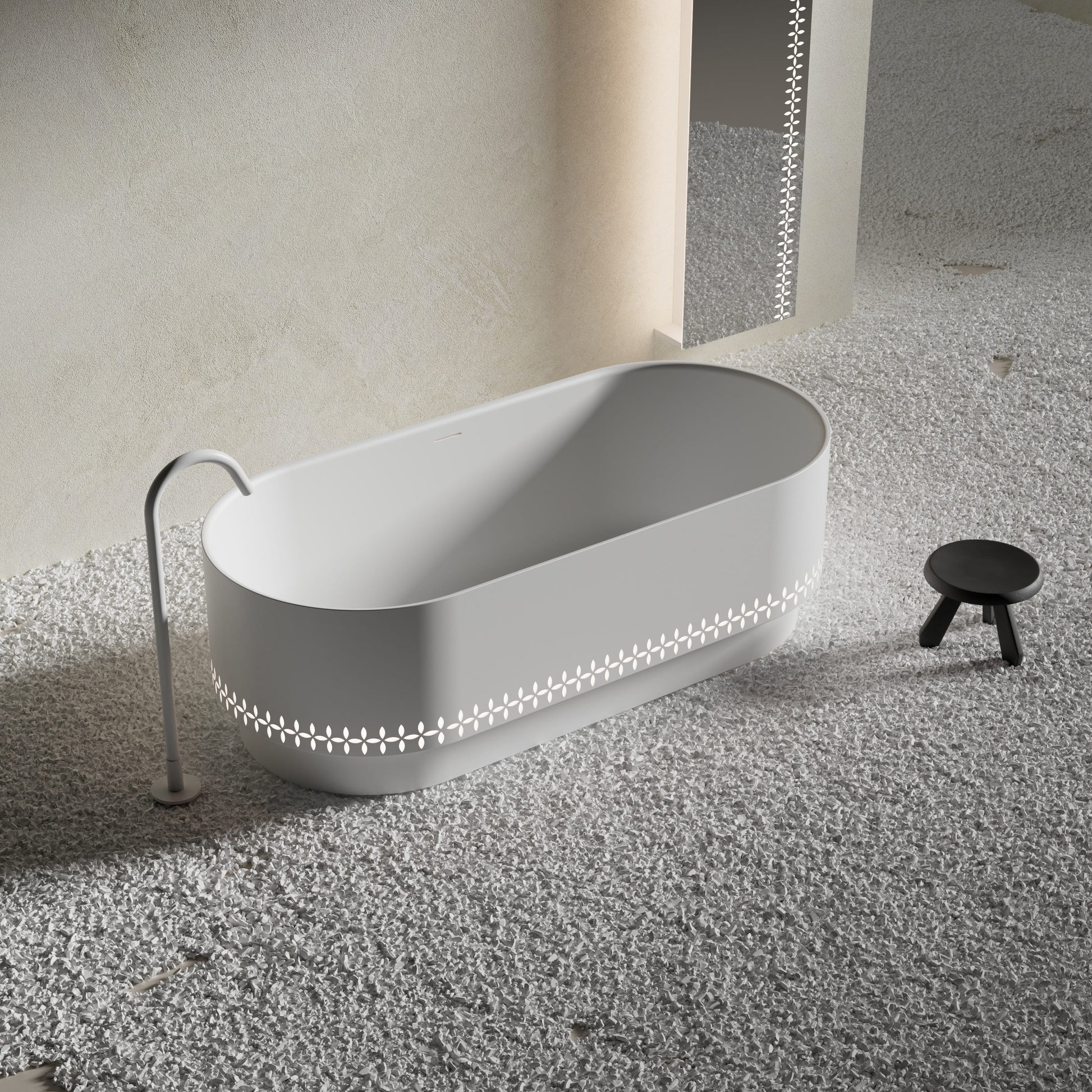 Linglong Series bathtub with clean simple design