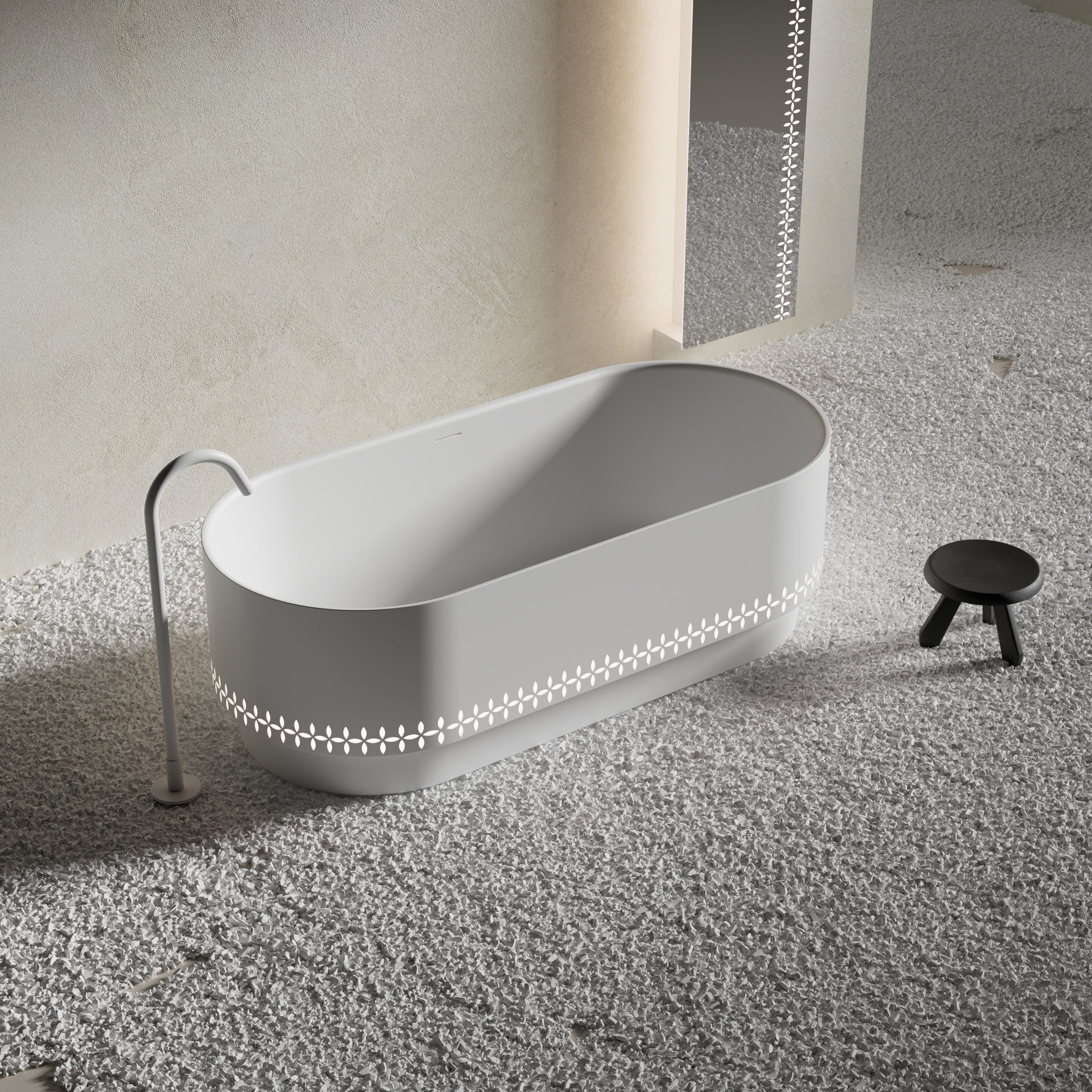 Linglong Series bathtub with clean simple design