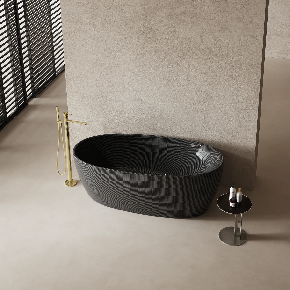 carbon fiber freestanding bathtub designer bath