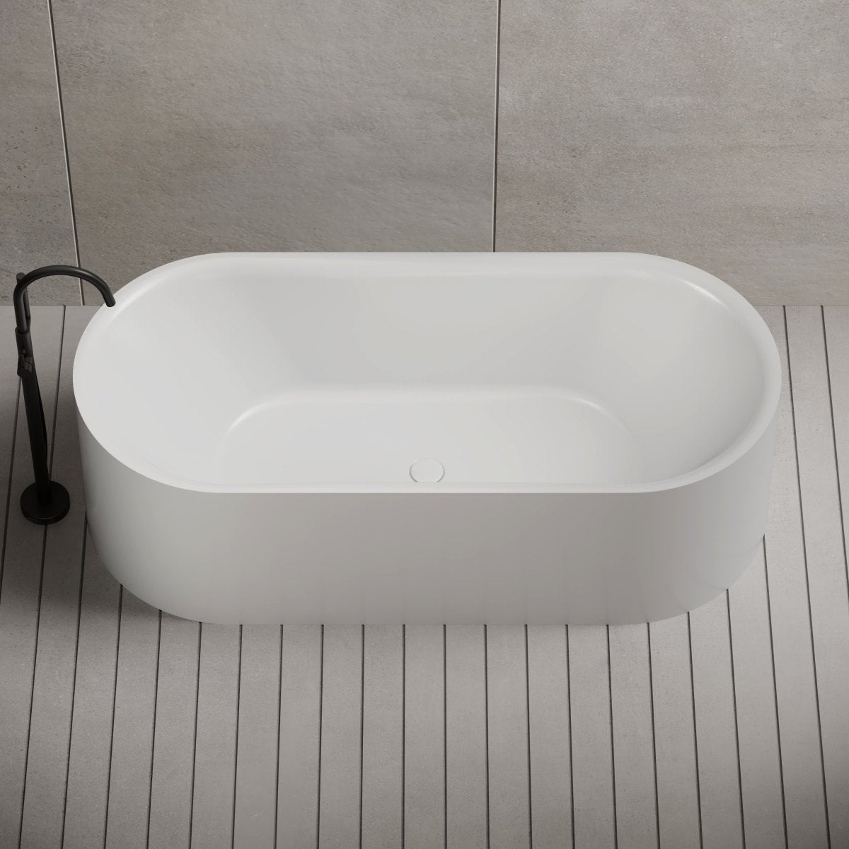 AURA Series acrylic freestanding bathtub with clean design