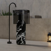HALO sculptural pedestal sink with transparent acrylic