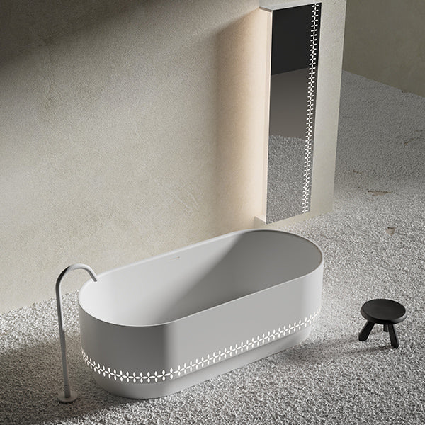 Modern LINGLONG Series freestanding soaking bathtub for luxury bathroom