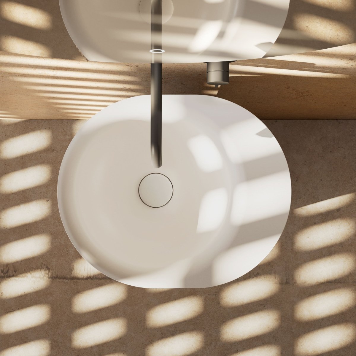 FOREST Series pedestal sink with refined minimalist form
