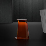 Contemporary resin shower stool with compact space-saving design