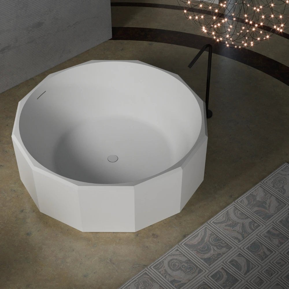 BERYL Series round bathtub with clean minimalist design