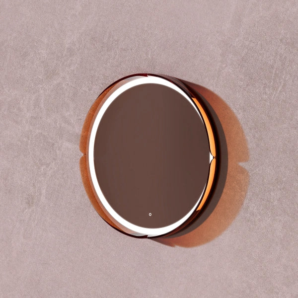 Modern sculptural flower series bathroom wall mirror for contemporary interiors
