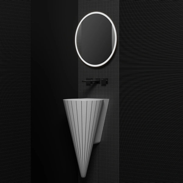 SWING Series sculptural wall hung bathroom basin
