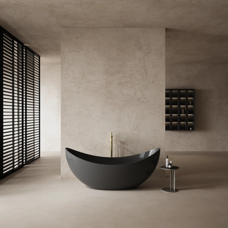 MonBlari carbon fiber double slipper freestanding bathtub
