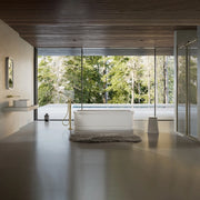 MonBlari solid surface freestanding bathtub with integrated drain
