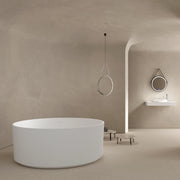 59 inch MonBlari solid surface round freestanding bathtub